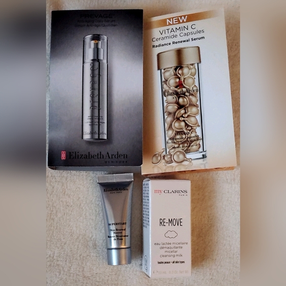 NEW Elizabeth Arden Clarins Bundle of 4 Skin Care Cleanser Serum - Picture 7 of 10